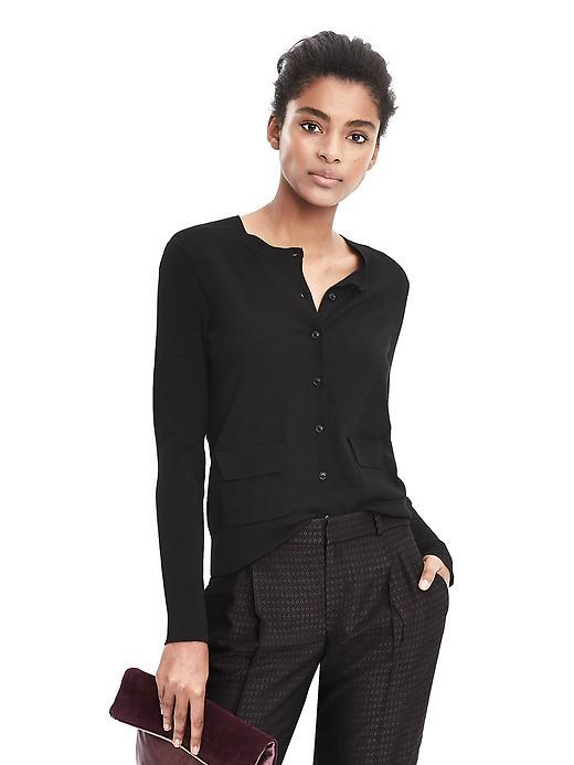 Banana Republic Womens Pocket Cardigan - Black