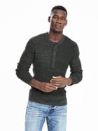 Banana Republic Mens Textured Cotton Linen Henley Pullover Size L Tall - Cypress18 0322 Tcx