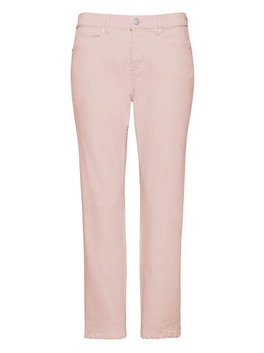 Banana Republic Womens Girlfriend Pink Wash Cropped Jean Peachy Pink Size 28