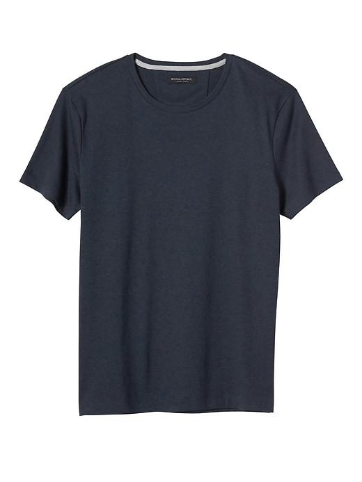 Banana Republic Mens Luxury-touch Crew-neck T-shirt Navy Size Xs