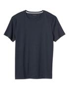 Banana Republic Mens Luxury-touch Crew-neck T-shirt Navy Size Xs