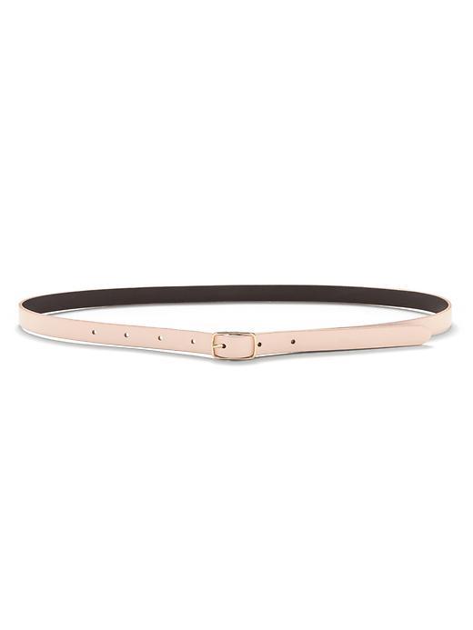 Banana Republic Centerbar Italian Leather Skinny Belt Size L - Blush