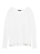 Banana Republic Womens Soft-stretch Long-sleeve Relaxed T-shirt White Size S