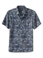 Banana Republic Mens Camden Fit Camo Denim Shirt Size L Tall - Indigo