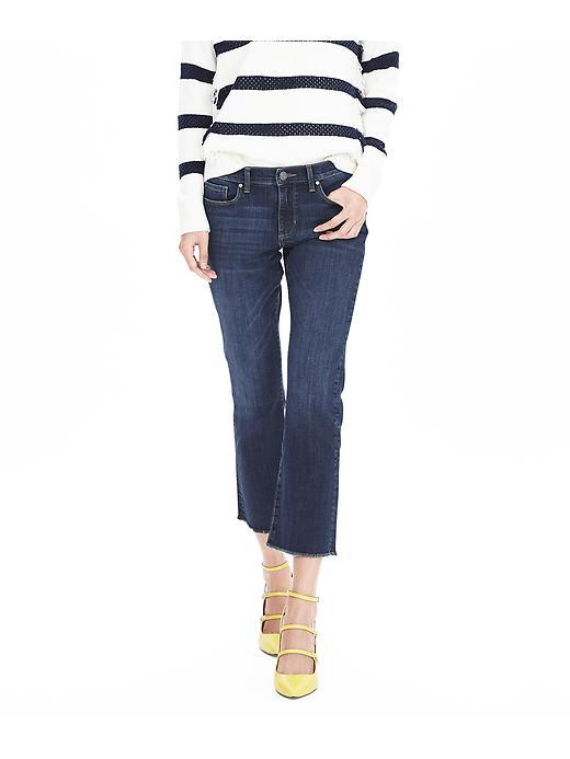 Banana Republic Womens Resin Wash Crop Flare Size 0 Regular - Washed Stone/black