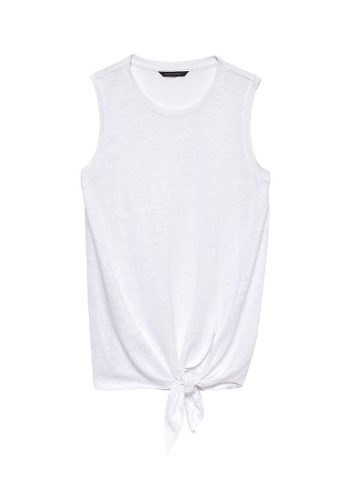 Banana Republic Linen Tie-front Tank Top