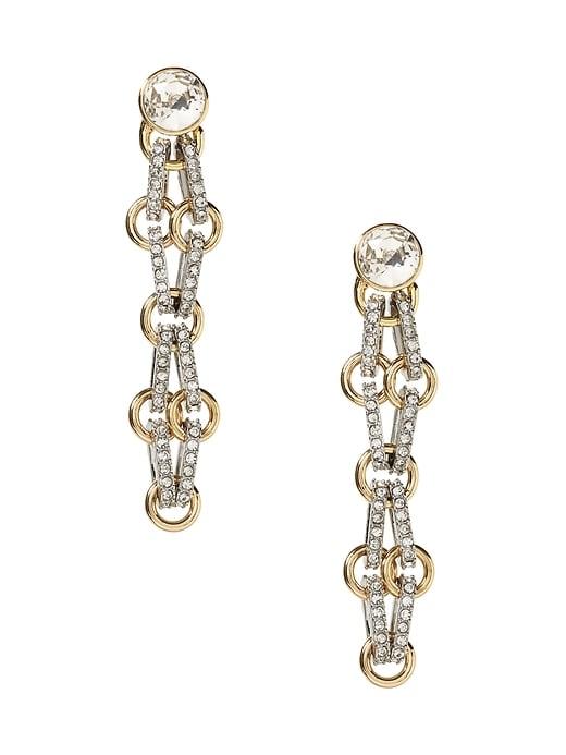 Banana Republic Womens Pave Mesh Drop Earring Gold Size One Size