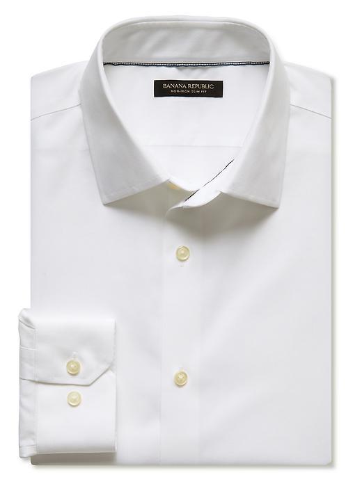 Banana Republic Mens Camden Fit Non Iron White Shirt Size L Tall - White
