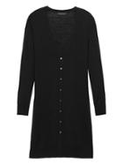 Banana Republic Womens Machine-washable Merino Long Cardigan Sweater Black Size S
