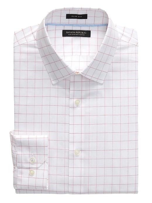Banana Republic Grant Slim-fit Non-iron Check Dress Shirt