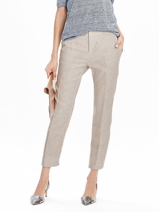 Banana Republic Avery Fit Striped Crop Size 0 Petite - Natural