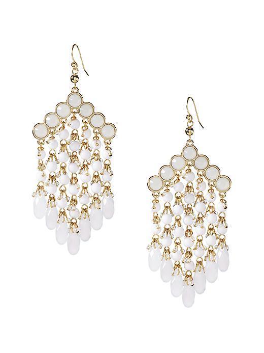 Banana Republic Statement Chandelier Earring - White
