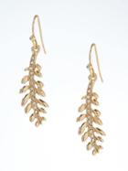 Banana Republic Womens Gold Leaf Drop Earring - Gold