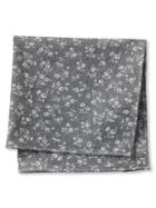 Banana Republic Mens Cotton Floral Pocket Square Size One Size - Gray