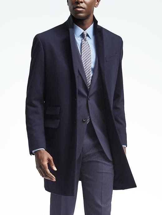 Banana Republic Knit Topcoat - Navy