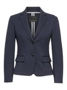 Banana Republic Womens Fitted Crop Machine-washable Ponte Blazer Navy Size 4