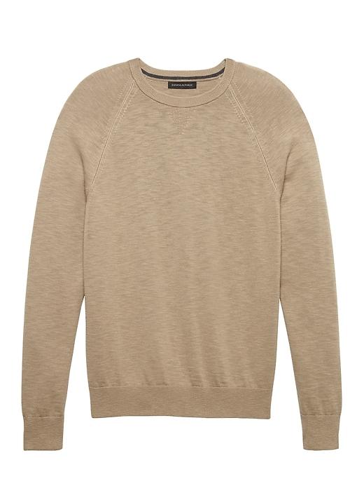 Banana Republic Mens Textured Cotton Crew-neck Sweater Biscuit Size Xxs