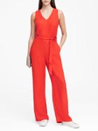 Banana Republic V-neck Tie-waist Jumpsuit