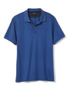 Banana Republic Mens Slim Luxe Touch Polo - Blue Willow