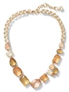 Banana Republic Womens Blush Gemstone Necklace Gold Size One Size