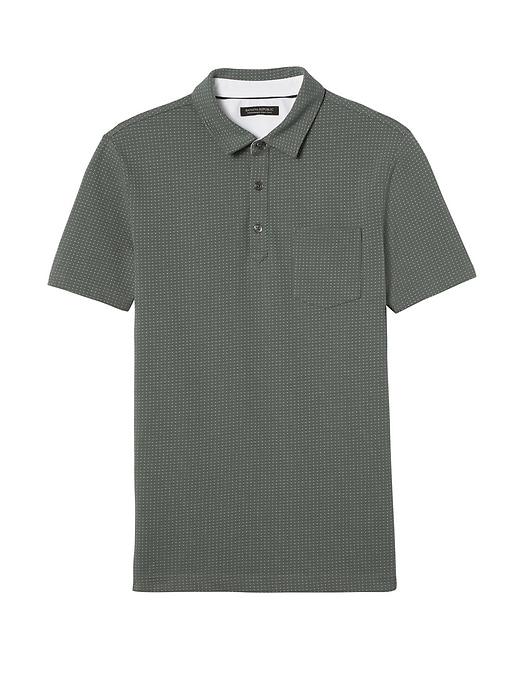 Banana Republic Mens Don';t-sweat-it Pindot Polo Shirt Spa Green Size Xxs