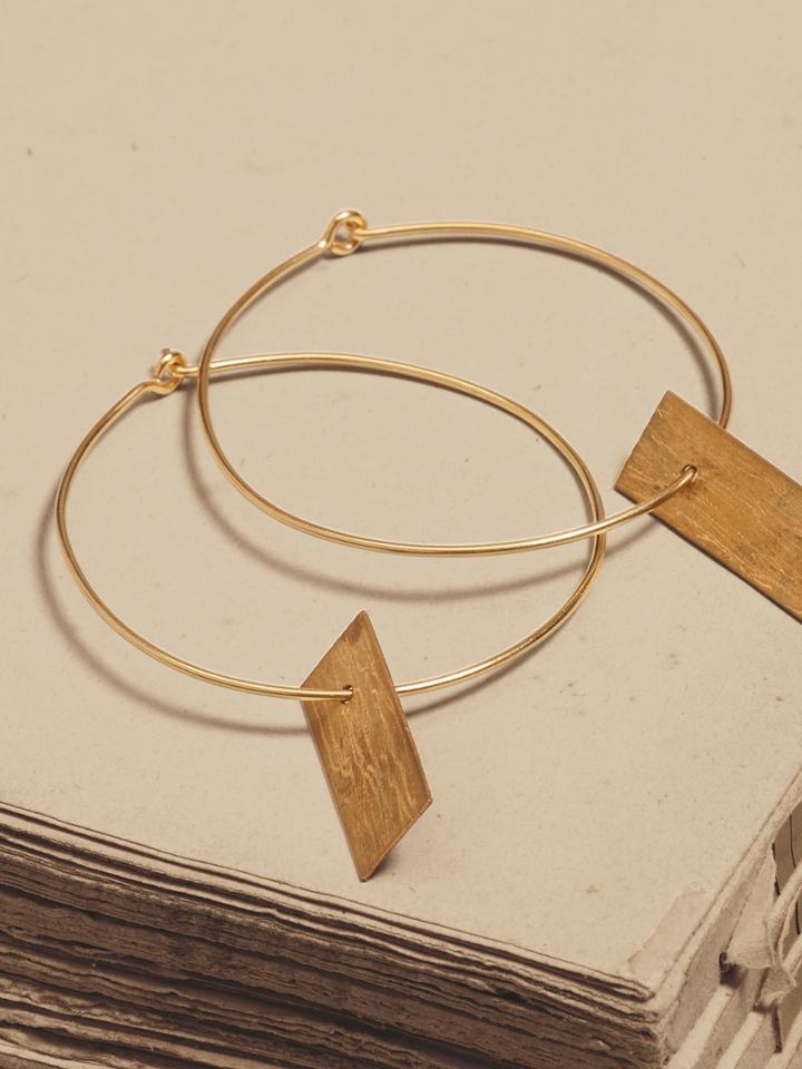Tab Hoop Earrings | Aureus + Argent