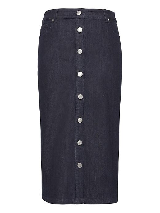 Banana Republic Womens Denim Button-front Pencil Skirt Medium Wash Size 14