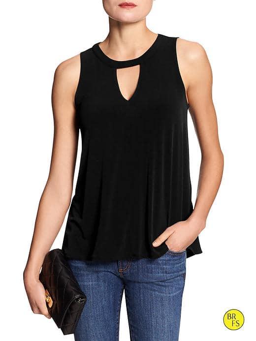 Banana Republic Factory Cut Out Shell - Black