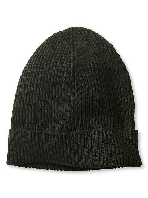 Banana Republic Mens Merino Rib Knit Hat Size One Size - Green