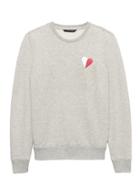 Banana Republic Womens Classic Fleece Love Sweatshirt Light Gray Size Xs