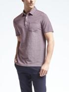 Banana Republic Mens Don';t-sweat-it Polo Shirt Secret Plum Purple Size Xl