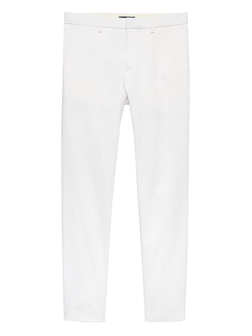 Banana Republic Mens Aiden Slim Rapid Movement Chino Pant Optic White Size 44w