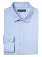 Banana Republic Mens Camden Standard-fit Supima Cotton Textured Shirt Cerulean Blue Size Xs