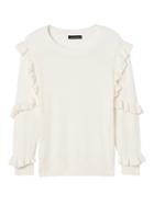 Banana Republic Womens Italian Superloft Ruffle-sleeve Pullover Cocoon Size Xl