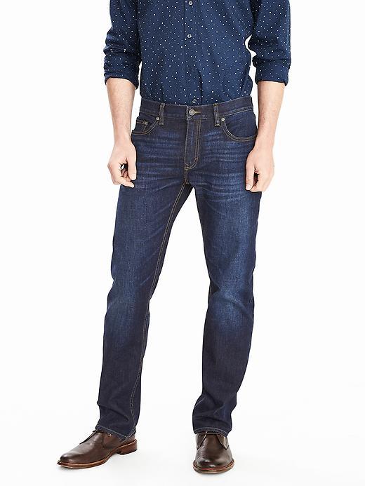Banana Republic Mens Straight Indigo Jean Size 34w 36l Tall - Indigo