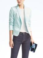 Banana Republic Womens Sateen One Button Blazer - Island Shores