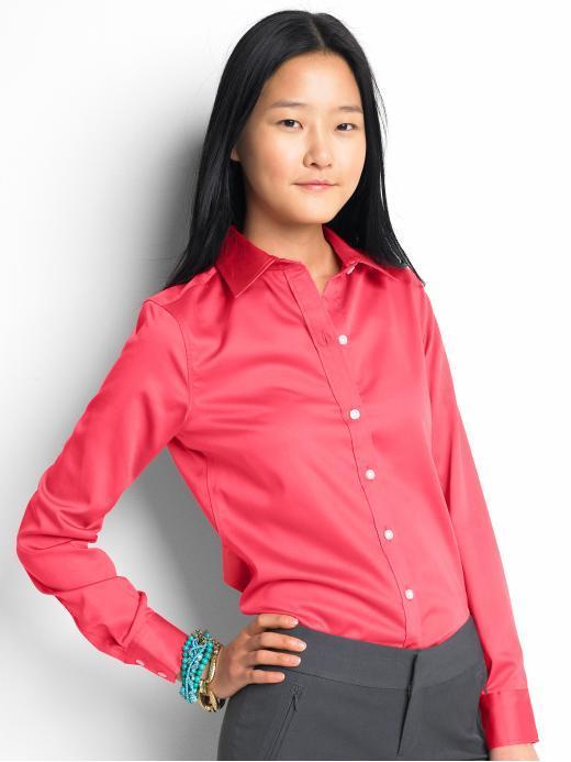 Banana Republic Fitted Non Iron Sateen Shirt - Majesty