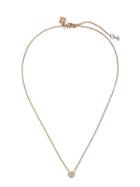 Banana Republic Womens Pave Circle Pendant Necklace Rose Gold Size One Size