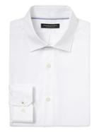 Banana Republic Mens Classic-fit Non-iron Solid Shirt White Size M