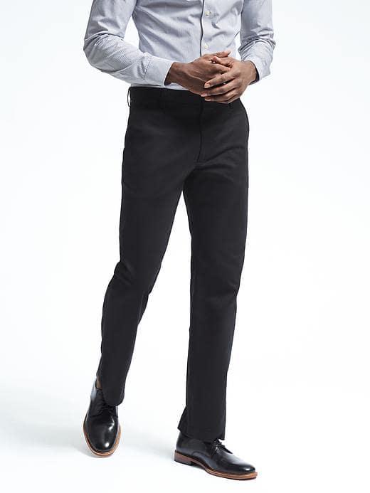 Banana Republic Mens Dawson Relaxed Chino - Black