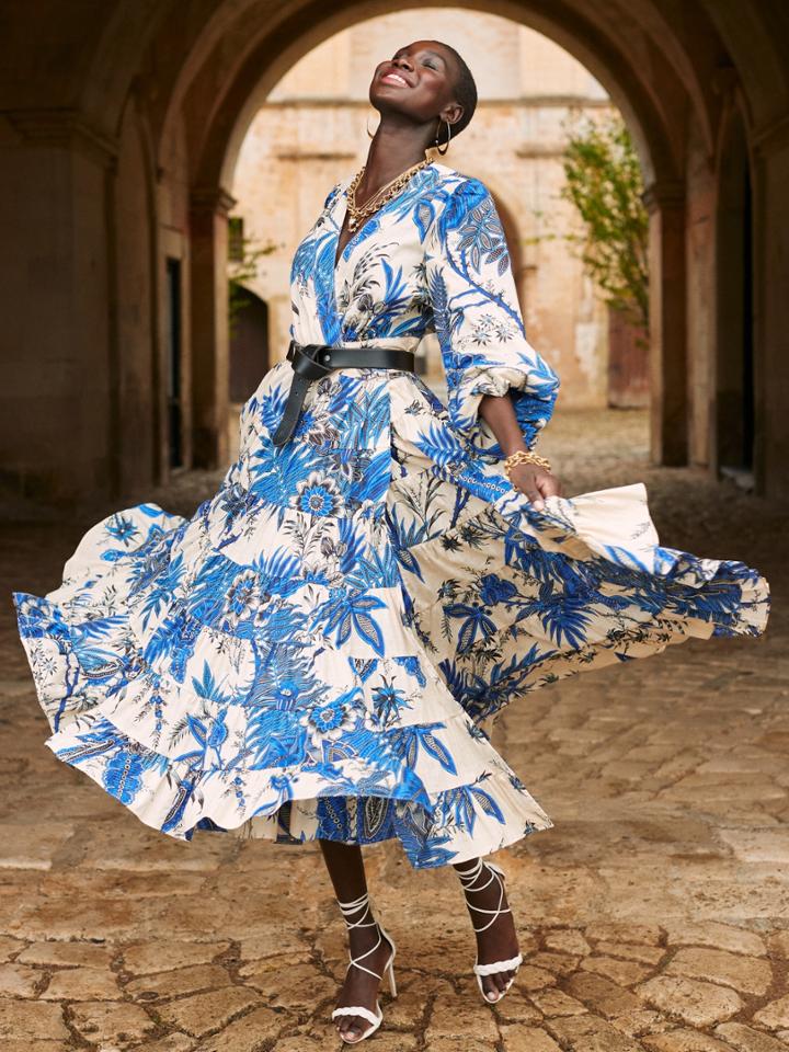Stampa Wrap Dress