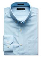 Banana Republic Mens Grant Fit Chambray Non Iron Shirt Size L Tall - Light Blue
