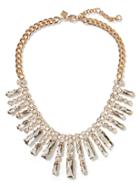 Banana Republic Baguette Necklace Size One Size - Clear Crystal