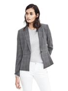 Banana Republic Womens Lightweight Wool Peplum Blazer - Gray