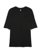 Banana Republic Womens Stretch-modal Crew-neck T-shirt Black Size L