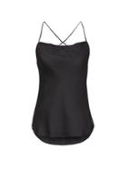 Banana Republic Womens Heritage Textured Silk Cowl-neck Camisole Tunic Black Size Xs