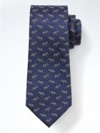 Banana Republic Zebra Silk Tie - Comet Blue