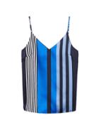 Banana Republic Womens Stripe Easy Care Camisole Bold Blue Stripe Size S