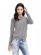 Banana Republic Womens Todd &amp; Duncan Cashmere Mixed Stitch Pullover Sweater Size L - Gray Sky