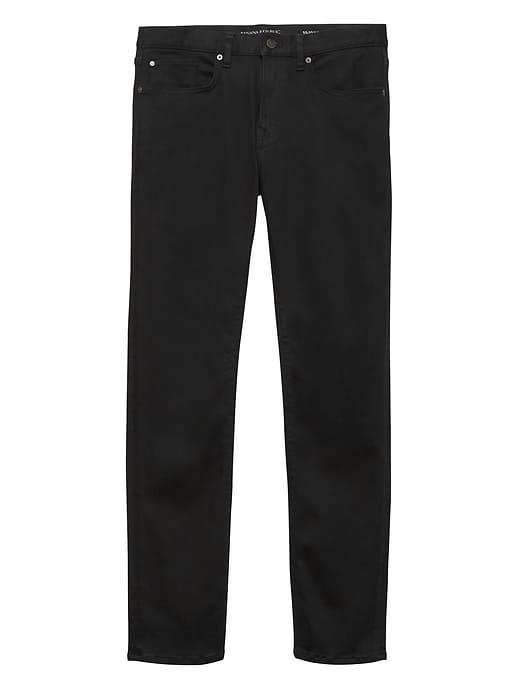 Banana Republic Mens Slim Luxe Traveler Black Jean True Black Size 38w
